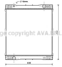 Радиатор, охлаждение двигателя AVA QUALITY COOLING ME2261