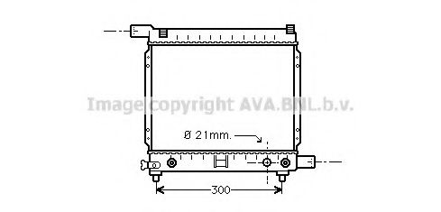 Радиатор, охлаждение двигателя AVA QUALITY COOLING MS2137