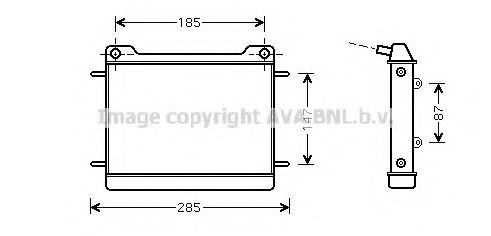 Радиатор, охлаждение двигателя AVA QUALITY COOLING MS2347