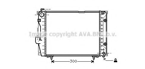 Радиатор, охлаждение двигателя AVA QUALITY COOLING MSA2069