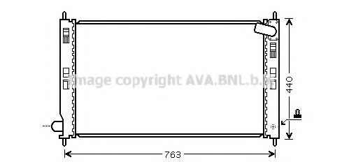 Радиатор, охлаждение двигателя AVA QUALITY COOLING MTA2207