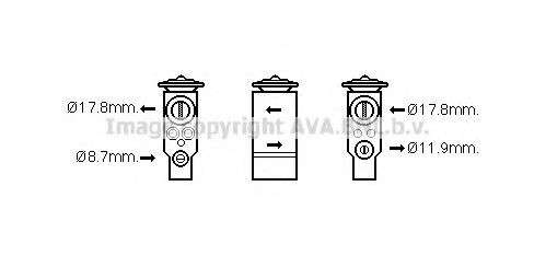 Расширительный клапан, кондиционер AVA QUALITY COOLING PE1367