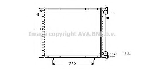 Радиатор, охлаждение двигателя AVA QUALITY COOLING RT2125