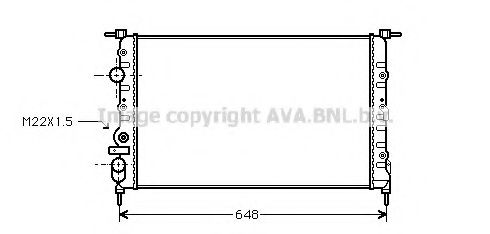 Радиатор, охлаждение двигателя AVA QUALITY COOLING RT2198