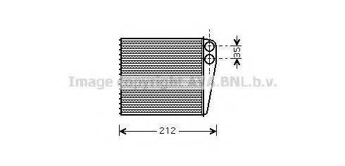 Теплообменник, отопление салона AVA QUALITY COOLING RT6396