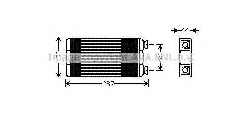 Теплообменник, отопление салона AVA QUALITY COOLING RTA6457