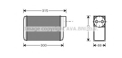 Теплообменник, отопление салона AVA QUALITY COOLING SA6017