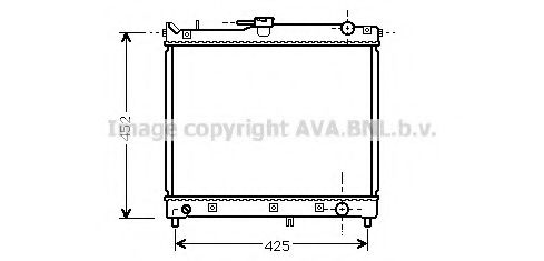 Радиатор, охлаждение двигателя AVA QUALITY COOLING SZ2055