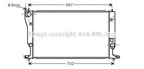 Радиатор, охлаждение двигателя AVA QUALITY COOLING TO2398