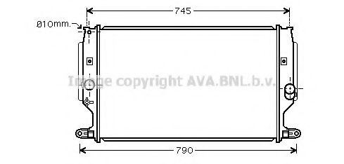 Радиатор, охлаждение двигателя AVA QUALITY COOLING TO2402