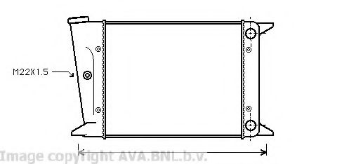 Радиатор, охлаждение двигателя AVA QUALITY COOLING VW2004