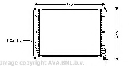 Радиатор, охлаждение двигателя AVA QUALITY COOLING VWA2034