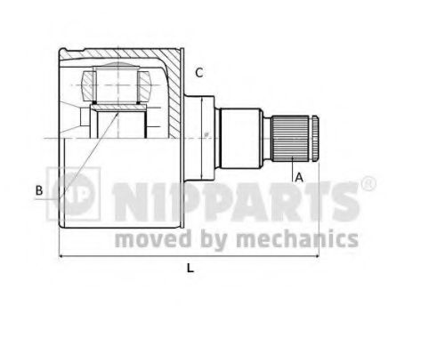 Шарнирный комплект, приводной вал NIPPARTS N2834003