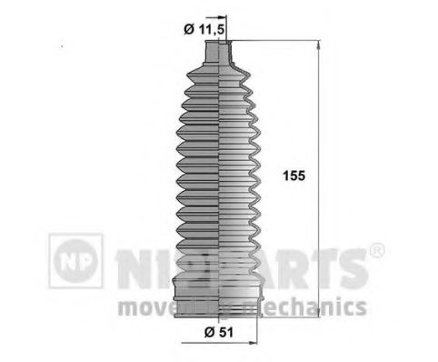 Комплект пылника, рулевое управление NIPPARTS N2841035