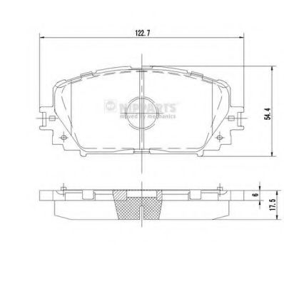 Комплект тормозных колодок, дисковый тормоз NIPPARTS N3602140