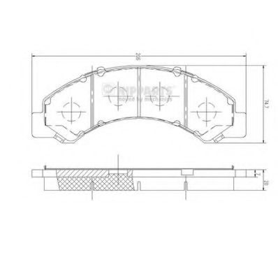 Комплект тормозных колодок, дисковый тормоз NIPPARTS N3609012