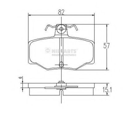 Комплект тормозных колодок, дисковый тормоз NIPPARTS J3611031