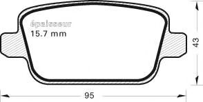 Комплект тормозных колодок, дисковый тормоз MGA 865