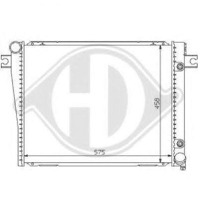 Радиатор, охлаждение двигателя DIEDERICHS 8102178