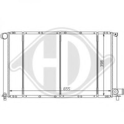 Радиатор, охлаждение двигателя DIEDERICHS 8103103
