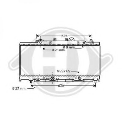 Радиатор, охлаждение двигателя DIEDERICHS 8109152