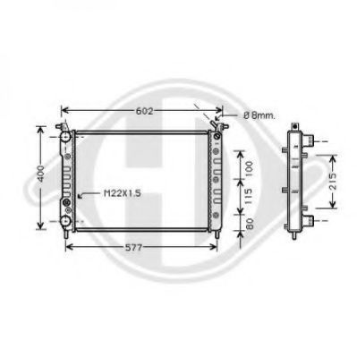 Радиатор, охлаждение двигателя DIEDERICHS 8109211