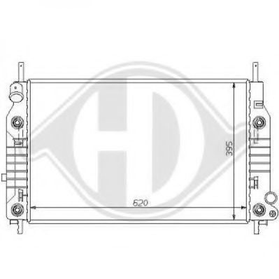 Радиатор, охлаждение двигателя DIEDERICHS 8110115