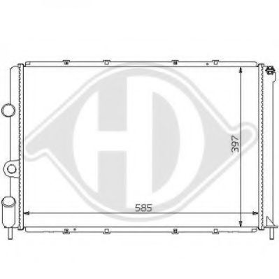 Радиатор, охлаждение двигателя DIEDERICHS 8129107