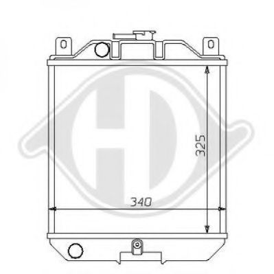 Радиатор, охлаждение двигателя DIEDERICHS 8136103