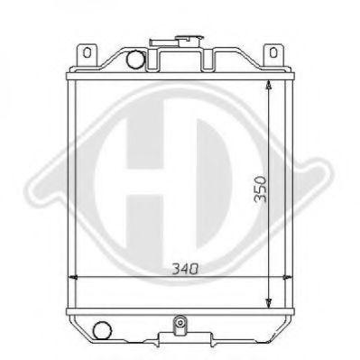 Радиатор, охлаждение двигателя DIEDERICHS 8136110