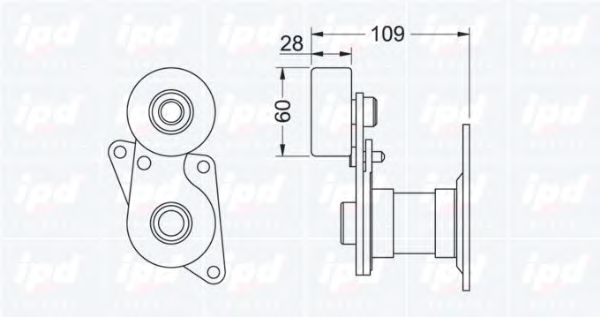 Натяжная планка, поликлиновой ремень IPD 100154