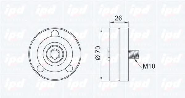 Паразитный / ведущий ролик, поликлиновой ремень IPD 153135
