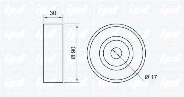 Паразитный / ведущий ролик, поликлиновой ремень IPD 150300