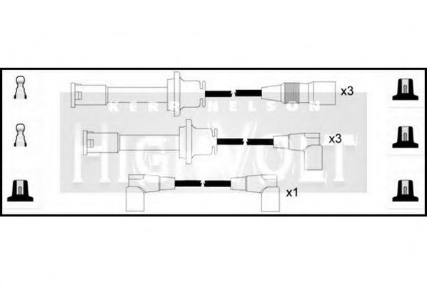 Комплект проводов зажигания STANDARD OEF960