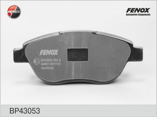 Комплект тормозных колодок, дисковый тормоз FENOX BP43053