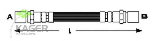 Тормозной шланг KAGER 38-0141