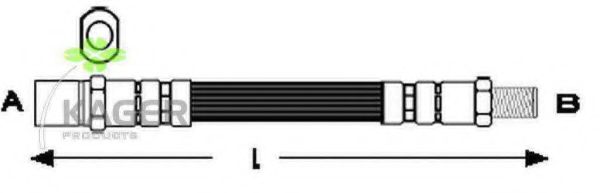 Тормозной шланг KAGER 380207