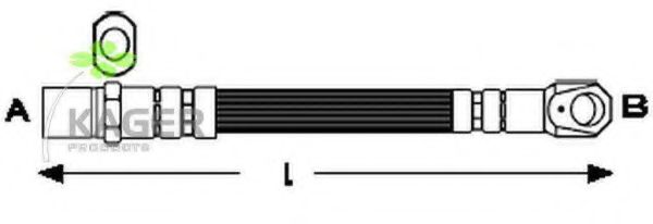 Тормозной шланг KAGER 38-0381