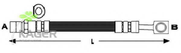 Тормозной шланг KAGER 38-0528