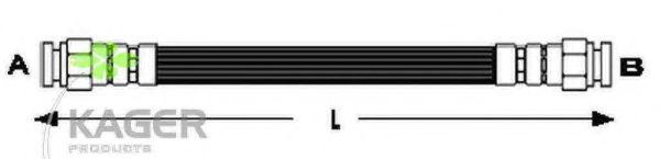 Тормозной шланг KAGER 38-0604