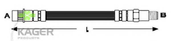 Тормозной шланг KAGER 38-0613