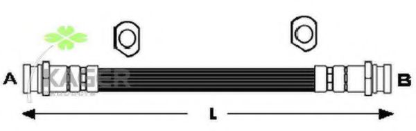 Тормозной шланг KAGER 38-0655