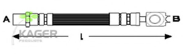 Тормозной шланг KAGER 38-0796