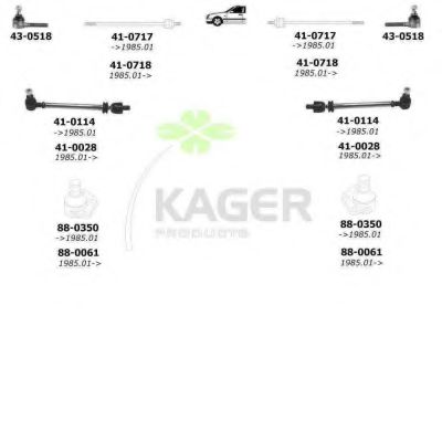 Подвеска колеса KAGER 800041
