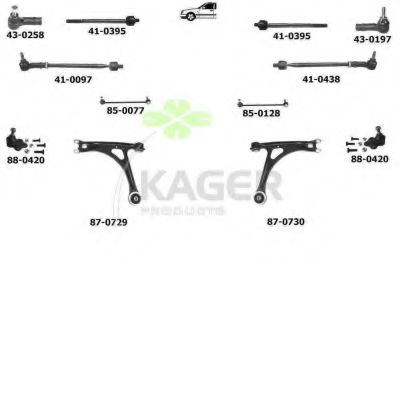 Подвеска колеса KAGER 800085