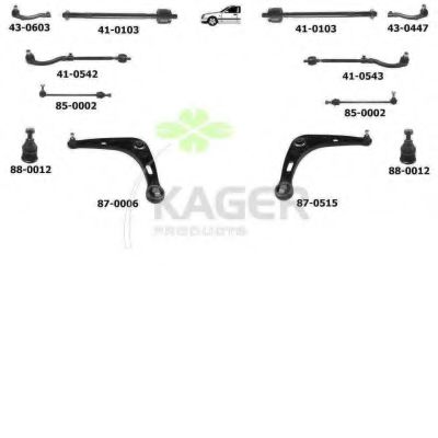 Подвеска колеса KAGER 800129