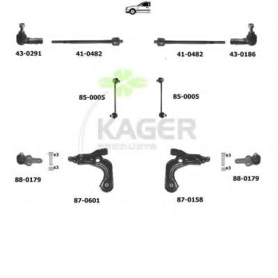 Подвеска колеса KAGER 800133
