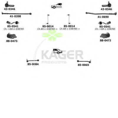 Подвеска колеса KAGER 800231