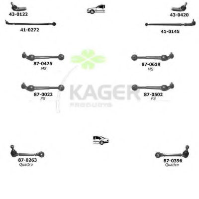 Подвеска колеса KAGER 800242