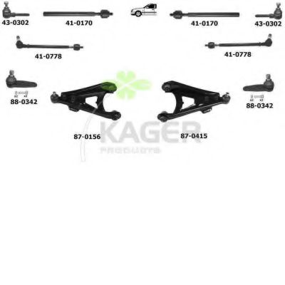Подвеска колеса KAGER 800330